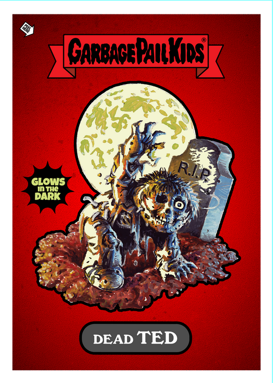 Garbage Pail Kids - DEAD TED - Limited Edition Glow in the Dark Enamel Pin and Trading Card (Copy)