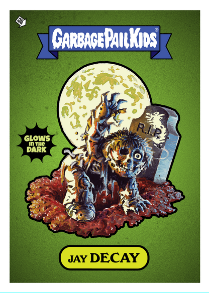 Garbage Pail Kids - JAY DECAY - Limited Edition Glow in the Dark Enamel Pin and Trading Card