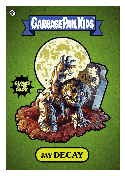 Garbage Pail Kids - JAY DECAY - Limited Edition Glow in the Dark Enamel Pin and Trading Card