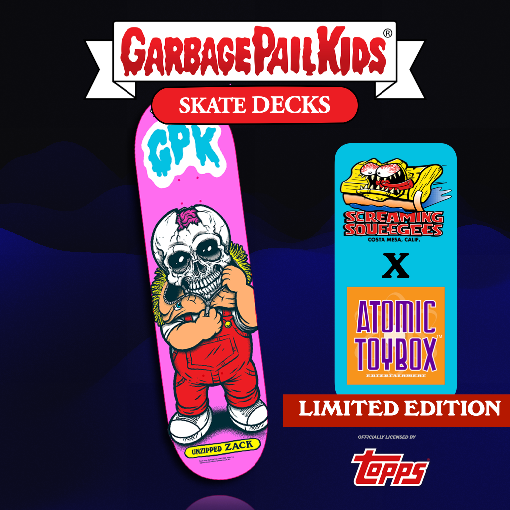 Garbage Pail Kids (GPK) Skate Deck by Tim Baron x Screaming Squeegees x Atomic