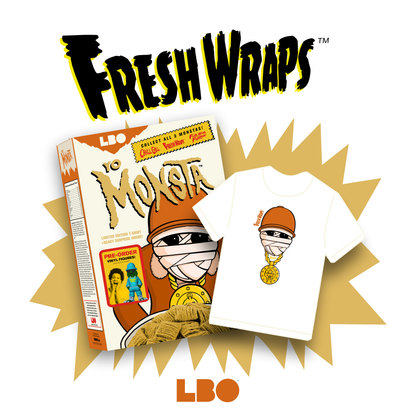 Yo Monsta Cereal Box with Fresh Wraps T-shirt