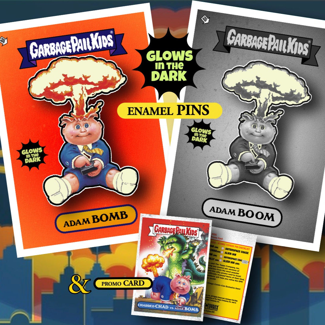 Garbage Pail Kids - BLASTED BILLY - SDCC Limited Edition Glow in the Dark Enamel Pin and Trading Card (Copy)