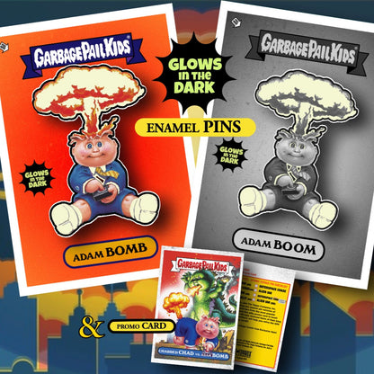 Garbage Pail Kids - BLASTED BILLY - SDCC Limited Edition Glow in the Dark Enamel Pin and Trading Card (Copy)