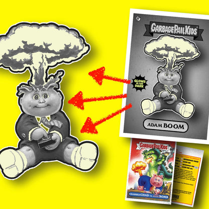 Garbage Pail Kids - BLASTED BILLY - SDCC Limited Edition Glow in the Dark Enamel Pin and Trading Card (Copy)