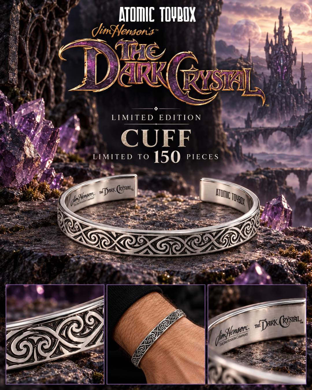 Jim Henson's THE DARK CRYSTAL LIMITED-EDITION 316L STAINLESS STEEL COLLECTOR’S CUFF
