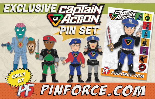Captain Action™ Series 1 - Enamel Pin Set (6) by Pin Force