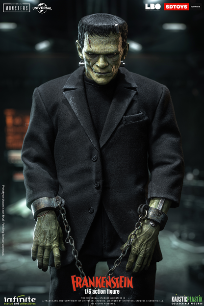 Frankenstein’s Monster Figure with Castle Wall Diorama – 1:6 Scale Display