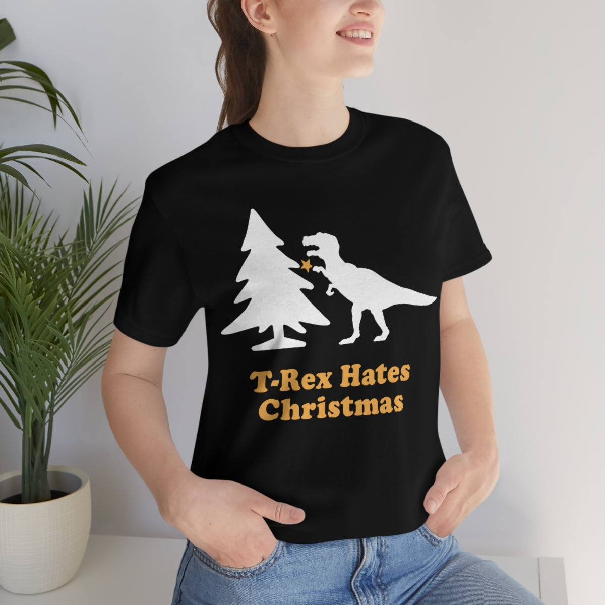 T-Rex Hates Christmas - Unisex tee