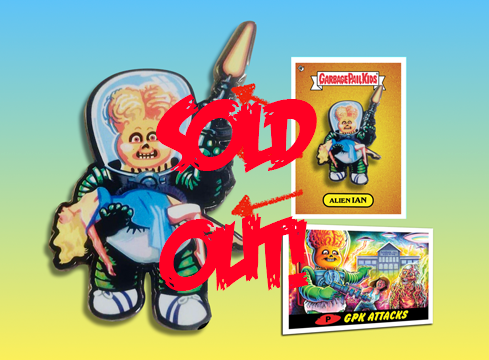 Garbage Pail Kids - Mars Attacks -  Alien Ian - Limited Edition Enamel Pin and Exclusive Promo Trading Card