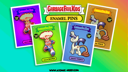 Garbage Pail Kids - 2022 - ADAM BOMB - Limited Edition Glow in the Dark Enamel Pin and Trading Card