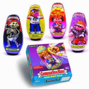 Garbage Pail Kids mini-bop bags featuring Adam Bomb, Bony Joanie, New Wave Dave, Joe Blow Officially Licensed by Topps made by Creepy Co