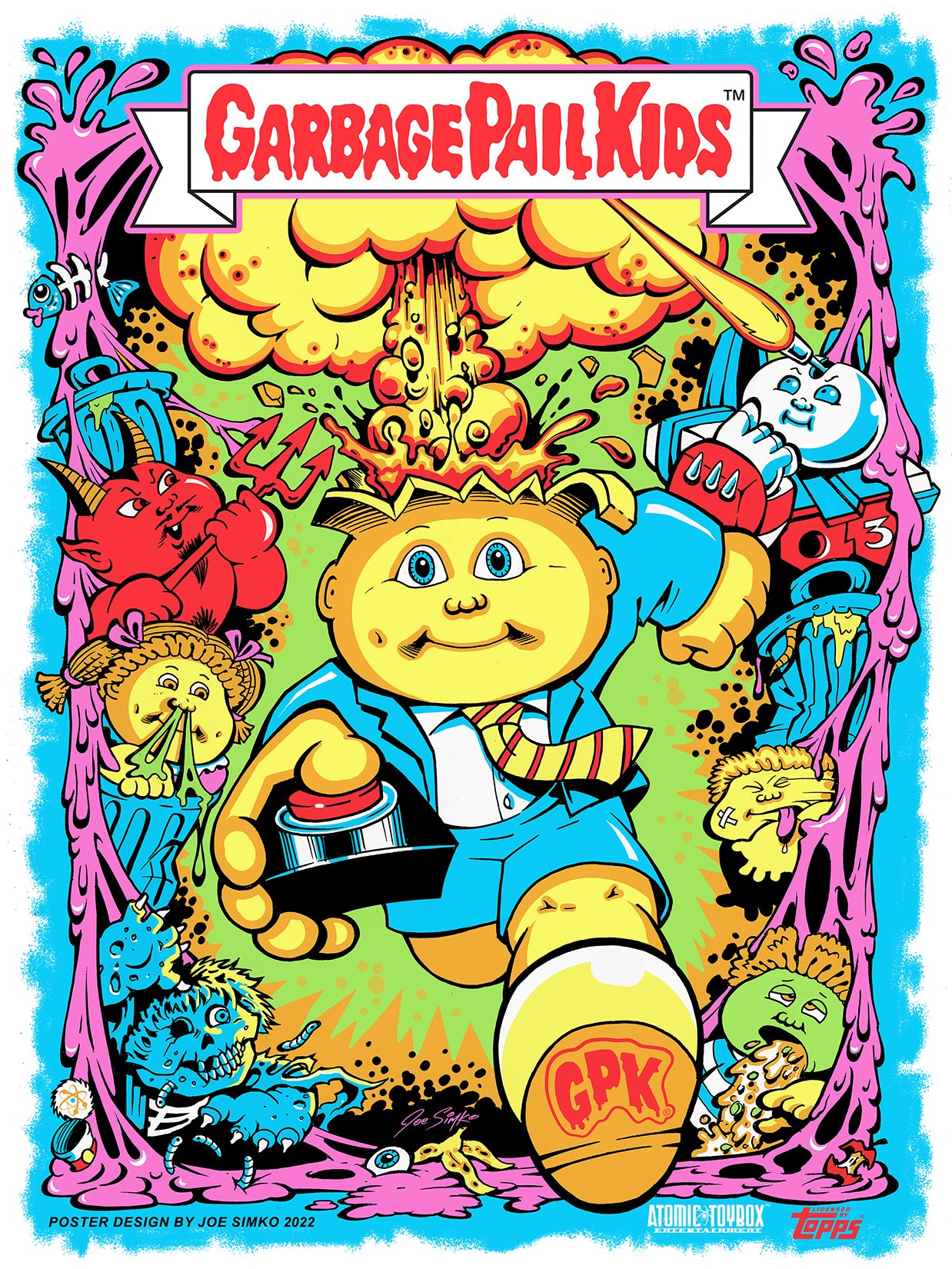 Garbage Pail Kids -  Limited Edition Black Light Posters Signed and Numbered by Joe Simko