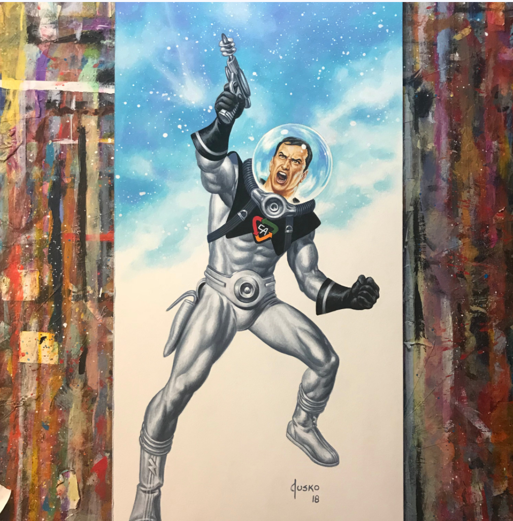 Captain Action - Artist Edition - Joe Jusko Attack on Mars Art Print