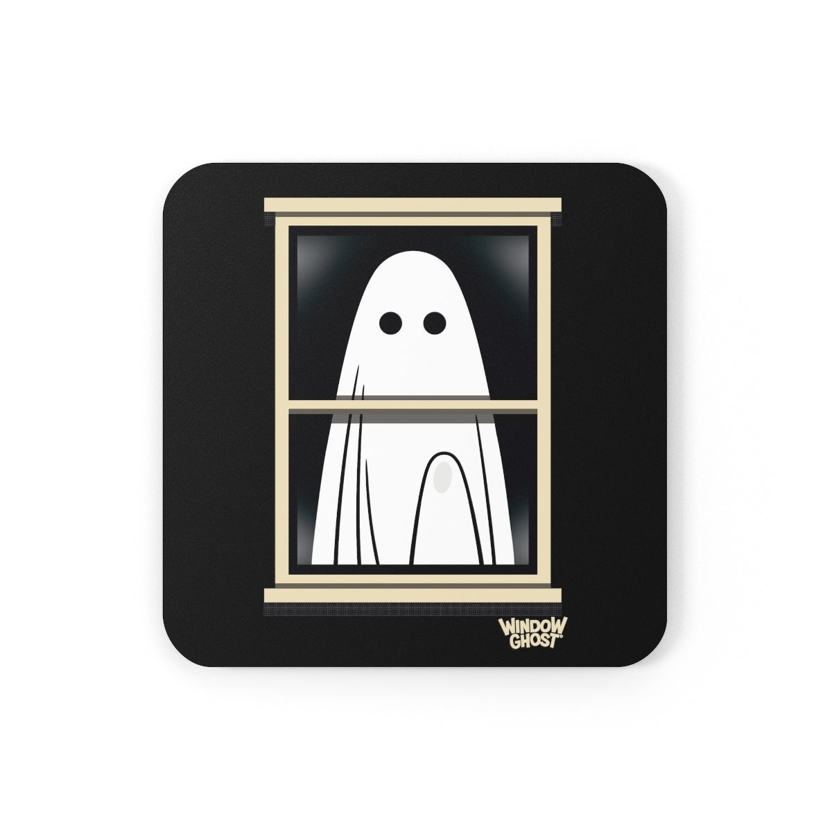 Window Ghost - Cork Back Ghoster Coaster