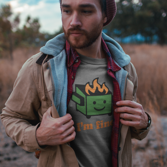 I'm Fine - Dumpster Fire Unisex Jersey Short Sleeve Tee